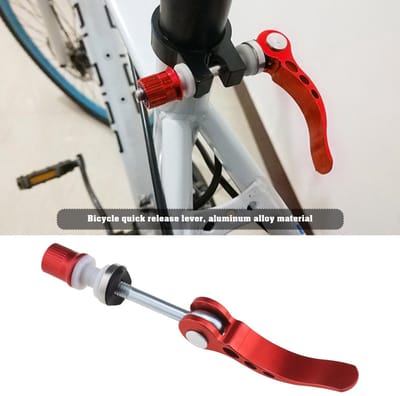Dailygoods- Zadelpenklem 2 Stuks - Aluminiumlegering - Eenvoudig te Installeren - Hoogwaardige Klemmen - Rood - Compact en Duurzaam - Fietsklem