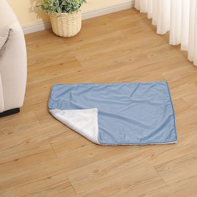 Couverture Pelucheuse Épaisse pour Animaux de Compagnie Tapis de Couchage Confortable et Doux pour Chats et Chiens S gray