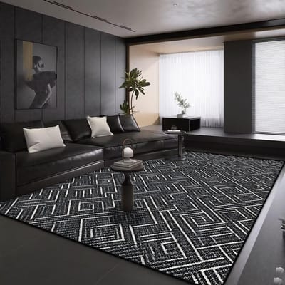 Modern Geometrie Groot Woonkamer Tapijt Zwart Decoratie Huis Tapijten Antislip Kleden voor Slaapkamer Decor Lounge Sofa Vloermat 160*230cm