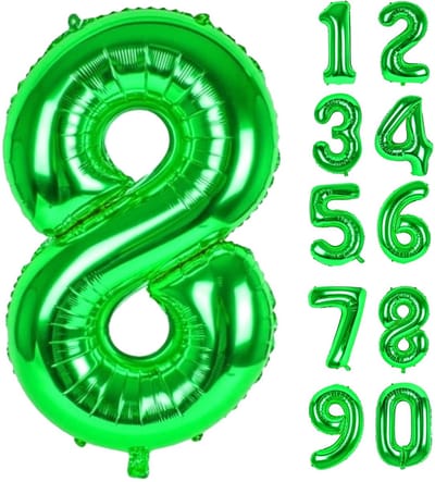 aladdien - Folie Ballon - Verjaardagscijfer - XXL Reusachtig - Groen - Helium Ballon - Decoratie - Geschikt voor 0-100 jaar - Feestdag