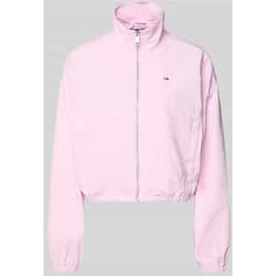 Tommy Hilfiger Tie Side High Neck Jacket Pearly Pink Size: XS | Cropped Jackets Outlet | Dames | Roze