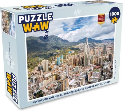 Puzzel Luchtfoto van het Zuid-Amerikaanse Bogota in Colombia - Legpuzzel - Puzzel 1000 stukjes volwassenen