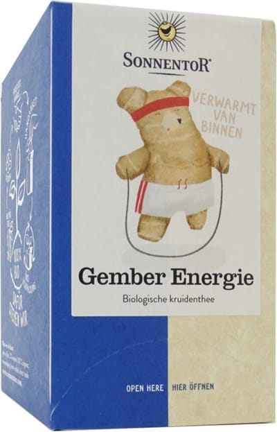 Sonnentor Biologische Thee Zakjes Gember Energie 18 stuks