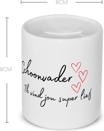 Akyol - schoonvader ik vind jou super lief Spaarpot - Papa - de liefste schoonvader - vader cadeautjes - vaderdag - verjaardag - geschenk - kado - vader artikelen - 350 ML inhoud
