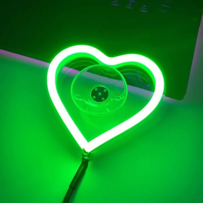 Sfeerverlichting voor het auto-interieur - Neon LED-raamverlichting in de vorm van een hartje voor Valentijnsdag - LED-sfeerverlichting - Unieke auto-interieuraccessoires om je persoonlijkheid te uiten (roze)