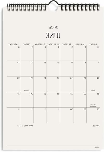 Wandkalender - Maandkalender Jaarkalender - Planning en Organisatie - Academische Planning - 289 x 215 cm - Wit
