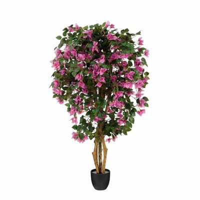 Mica Decorations Kunstbloem Bougainvillea - 70x70x140 cm - Polyester - Roze