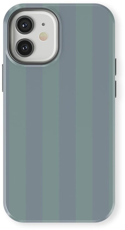 DripCase Gestreept Hoesje geschikt voor iPhone 12 Mini | Backcover met Mag | Stripes Motief | Trendy Case geschikt voor iPhone 12 Mini met Strepen Blue Mojito