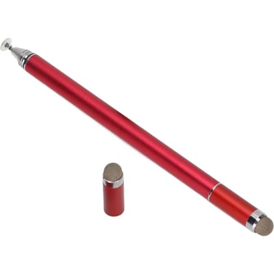 Stylus Pen 2 in 1 Hoge Nauwkeurigheid Snelle Respons Schermpen met Beschermhoes voor Mobiele Telefoons rood
