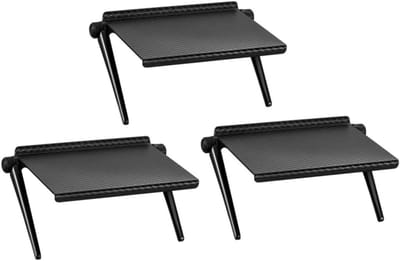 2 Stuks Wandplanken voor TV, Opbergplanken voor Mediaboxen, Router en Spellen, Vouwbaar en Ruimtebesparend