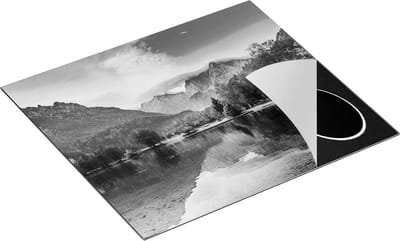 Chefcare Inductie Beschermer Meer - Zwart Wit - 60x50 cm - Afdekplaat Inductie - Kookplaat Beschermer - Inductie Mat