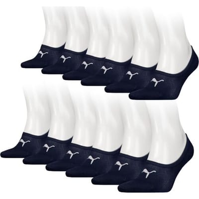 Puma Footies 12 paar - Unisex Invisible Sokken - Navy - Maat 35/38