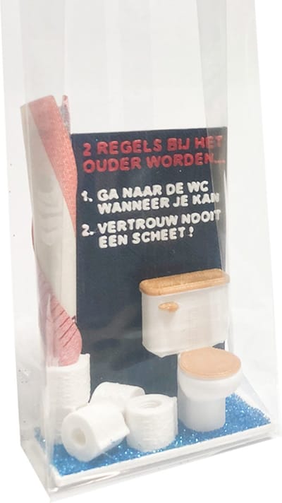 Kadogeld.nl - Kleinigheidje - Verjaardagsgeld - 2 regels bij ouder worden - Orgineel - Geld - Cadeau - Geven