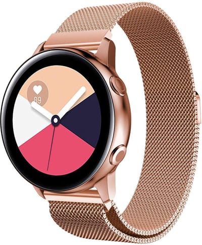Bandje geschikt voor Samsung Watch 3 41mm - Roségoud Milanese Band