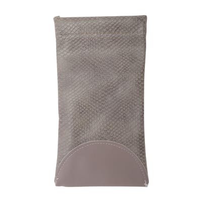 Dailygoods - Zachte Brillenkoker met Poetsdoek - Draagbare Grijze Koker voor Dames en Heren