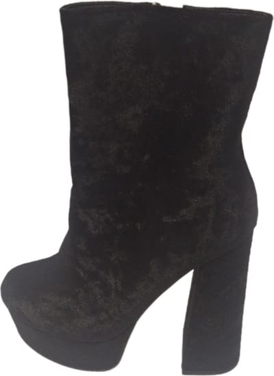 BELLAMICA-VELOUR-LAARS-BLACK-HAK 12 CM-PLATEAU 4 CM-SIZE 36