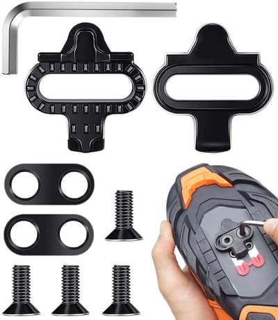 MTTProducts - Plate Set met Tegenplaat - Fiets Cleats Set - Hoogwaardige Klemmen - Geschikt voor Racefiets - Robuuste Pedalen - Inclusief Inbussleutel