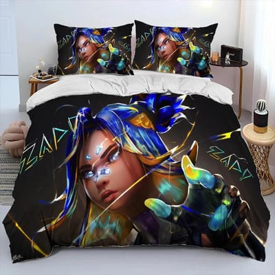 3D VALORANT Game Gamer Cartoon Dekbedovertrek Beddengoedset, Dekbedovertrek Bedset Dekbedovertrek Kussensloop, King Queen Maat Beddengoedset Jongens US Twin 173x218cm