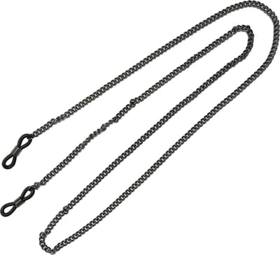 Fako Bijoux® - Brillenkoord - Schakelketting - Antraciet - 3mm - 67cm