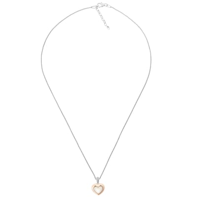 Orphelia ZH-7289/RG - CHAIN WITH PENDANT HEART MOP & ZIRCONIUM - 925 silver - cubic zirkonia - parelmoer - 45 cm