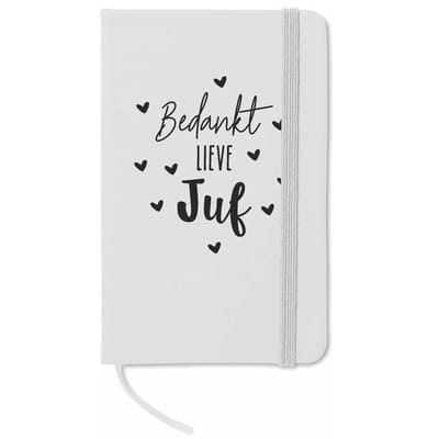 notitieboekje 'Bedankt lieve juf' - jufkado - juf bedankje - juf kadootje