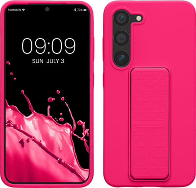 kwmobile back cover voor smartphone - geschikt voor Samsung Galaxy S23 - 1x beschermhoesje van kunststof - In neon roze
