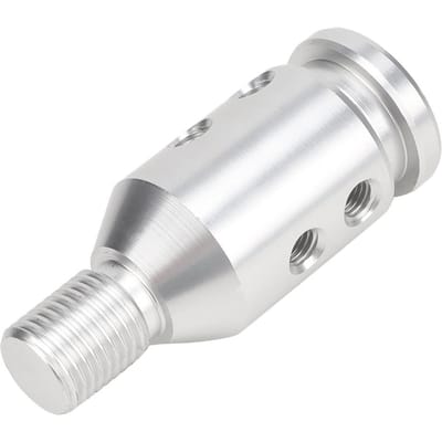 Adaptateur Universel de Pommeau de Levier de Vitesse pour Leviers Non Filetés 12x1.25 argenté
