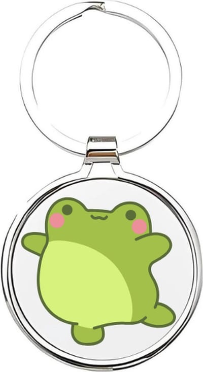 Akyol - Kikker Sleutelhanger - kikker - dierenliefhebbers - frog - groene kikker - Pad - amfibie - dier - dieren sleutelhanger - padkikker - sleutelhanger - 4 x 7,5 CM
