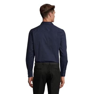 SOLS Heren Brighton Stretch Business Shirt met lange mouwen (Donkerblauw)