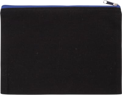 Kimood Tasje van canvaskatoen - groot model KI0722 - Black / Royal Blue - One size