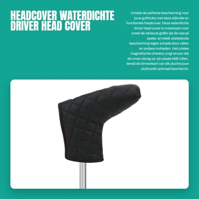 Dailygoods- Headcover Waterdicht - Driver Hoes - Magnetisch - PU-leer - Bescherming - Pluche Binnenkant - Putterhoes