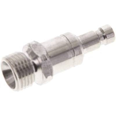 RVS DN 2.7 (Micro) Luchtkoppeling Insteeknippel G 1/8 inch Buitendraad - CLP2-M-SSL-SV-P-018