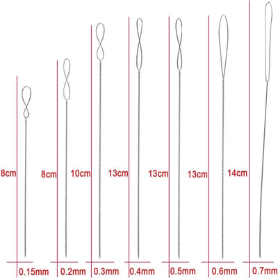 Famanu – Kralennaalden set 7 stuks voor handwerk en sieraden
