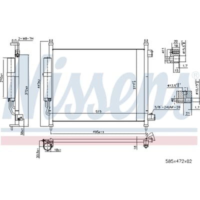 Condensator, airconditioning NISSENS 940600