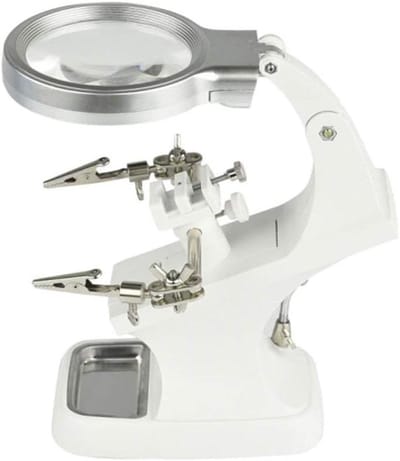 Vergrootglas met LED - Loep met lamp - Gedetailleerd werk - 360 graden rotatie - 300 gram - Wit
