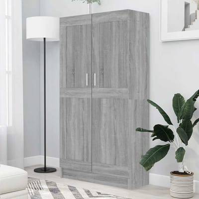 vidaXL - Boekenkast - 82,5x30,5x150 - cm - bewerkt - hout - grijs - sonoma - eiken