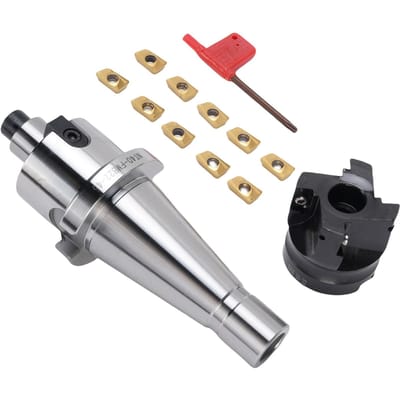 Jeu de porte-fraise à surfacer haute vitesse avec extension NT40 FMB22 et fraise à surfacer CNC avec 10 pièces APMT1604