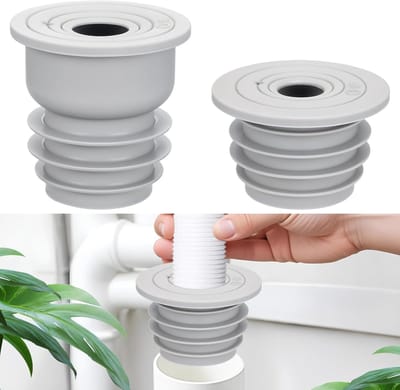 slangafdichting, 2 stuks afdichtingsstoppen voor afvoerslang afvoerbuis afdichting grijs Wasmachine afvoerslang afdichting voor huis keuken bad 35-40mm 45mm-50mm