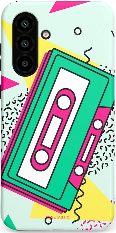 Casetastic Hoesje Geschikt voor Samsung A56 / A36 - Stijlvolle Beschermende Duo-layer Case - Retro 80s muziek