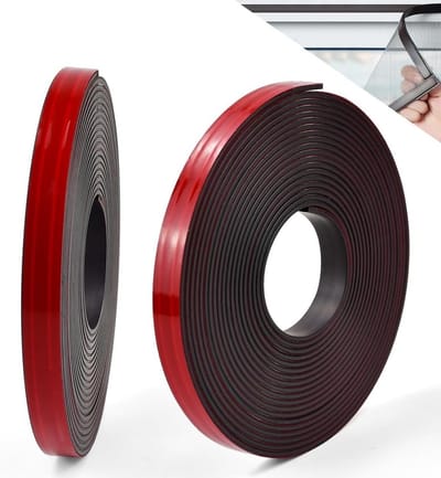 Zelfklevende Magnetische Tape Set A en B op 5 m Rollen, 12.7 mm Brede Magnetische Strips voor Ramen, Ideaal voor Horren en Bevestigingen Zonder Boren