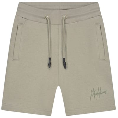 Malelions striped signature short in de kleur groen.