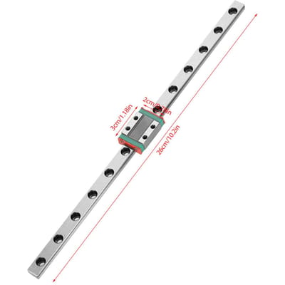 1 stuk LML9B miniatuur lineaire geleiderail 9 mm breed glijblok (260 mm)