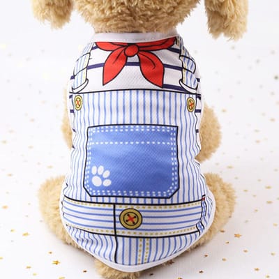 Gilet Chemise pour Chien Léger Petits T-shirts pour Chien Chemises Douces Gilet Sans Manches Dessin Animé Vêtements Respirants pour Garçons ou Filles Chiot Chat XL