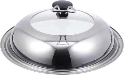 Pot Deksel - Pan Deksel - Koken - RVS Handvat - 30CM - Zilver