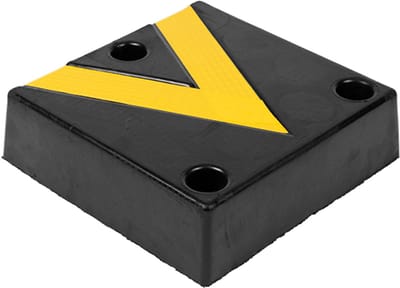 Rubbermagazijn - Volrubber muurbeschermer - LxBxH=300x300x85mm - Parkeerstopper - Parkeerplaats bescherming - Stootblok
