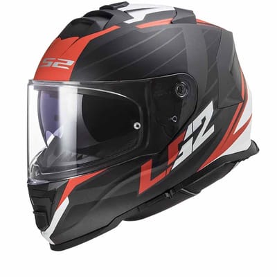 LS2 FF800 Storm II Nerve Mat Zwart Rood Integraalhelm - Maat S - Helm