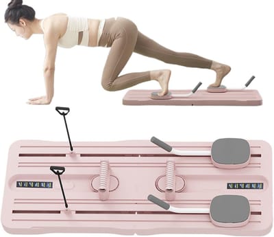 Pilatesplank Core Trainer - Buikspiertrainer Trainingsapparaat - Core Versterken - Multifunctioneel Full-Body - 54 x 44 x 12 cm - Roze