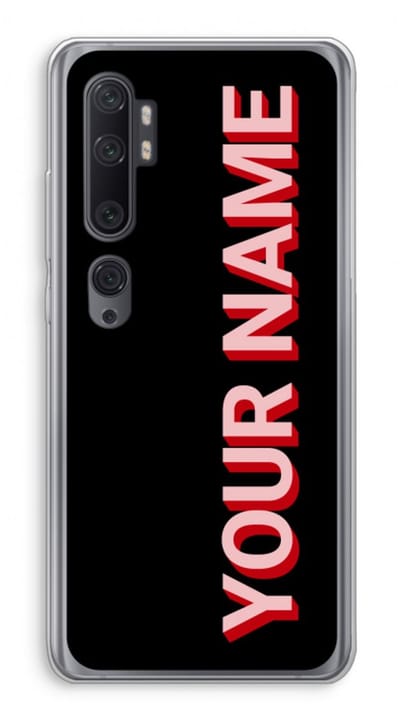Gepersonaliseerd - Case Company® - Hoesje geschikt voor Xiaomi Mi Note 10 Pro hoesje - Namecase - Soft Cover Telefoonhoesje - Bescherming aan alle Kanten en Schermrand