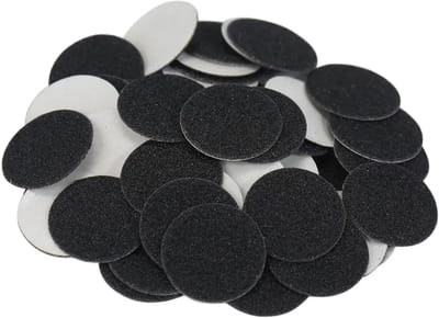 Vervangende Schuurpapierschijven - Voetvijl Opzetstukken - Eelt Verwijderen - 50 Stuks Set - 35 mm Diameter - Zwart
