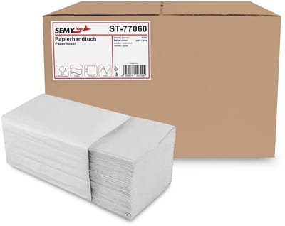 2-laags Gerecyclede Papieren Handdoeken ZZ/V-vouw 4000 Vellen Absorberend